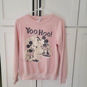 Disney Women's M Pink Mickey Minnie YOOHOO Sleep Pullover Sleepwear Medium